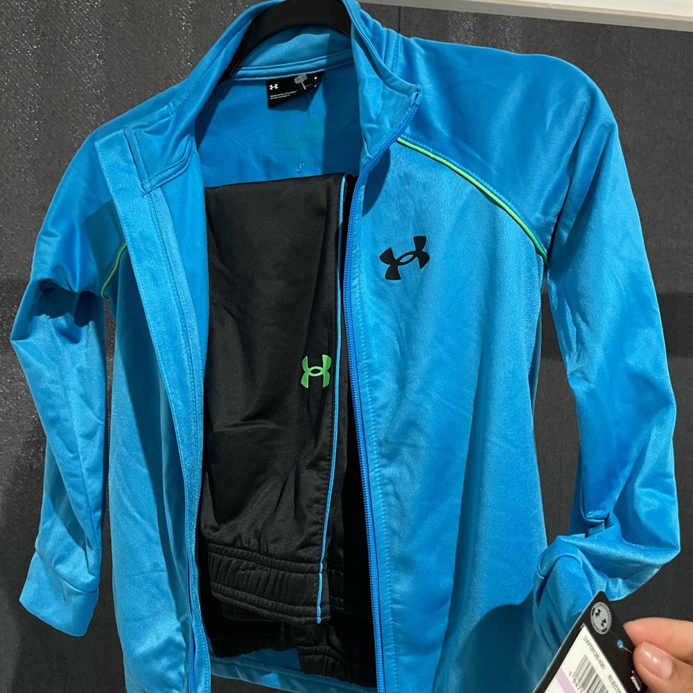Under Armour Teal Jacket and Black Pants Set